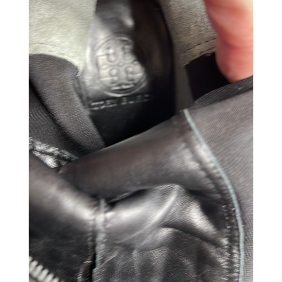 TORY BURCH SUADE LEATHER BLACK‎ KNEE HIGH BOOTS SIZE 7.5 M - Picture 10 of 10